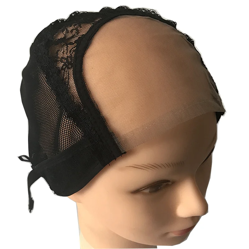 

Best seller lace cap for wig making braided wig cap mesh wig cap, Black