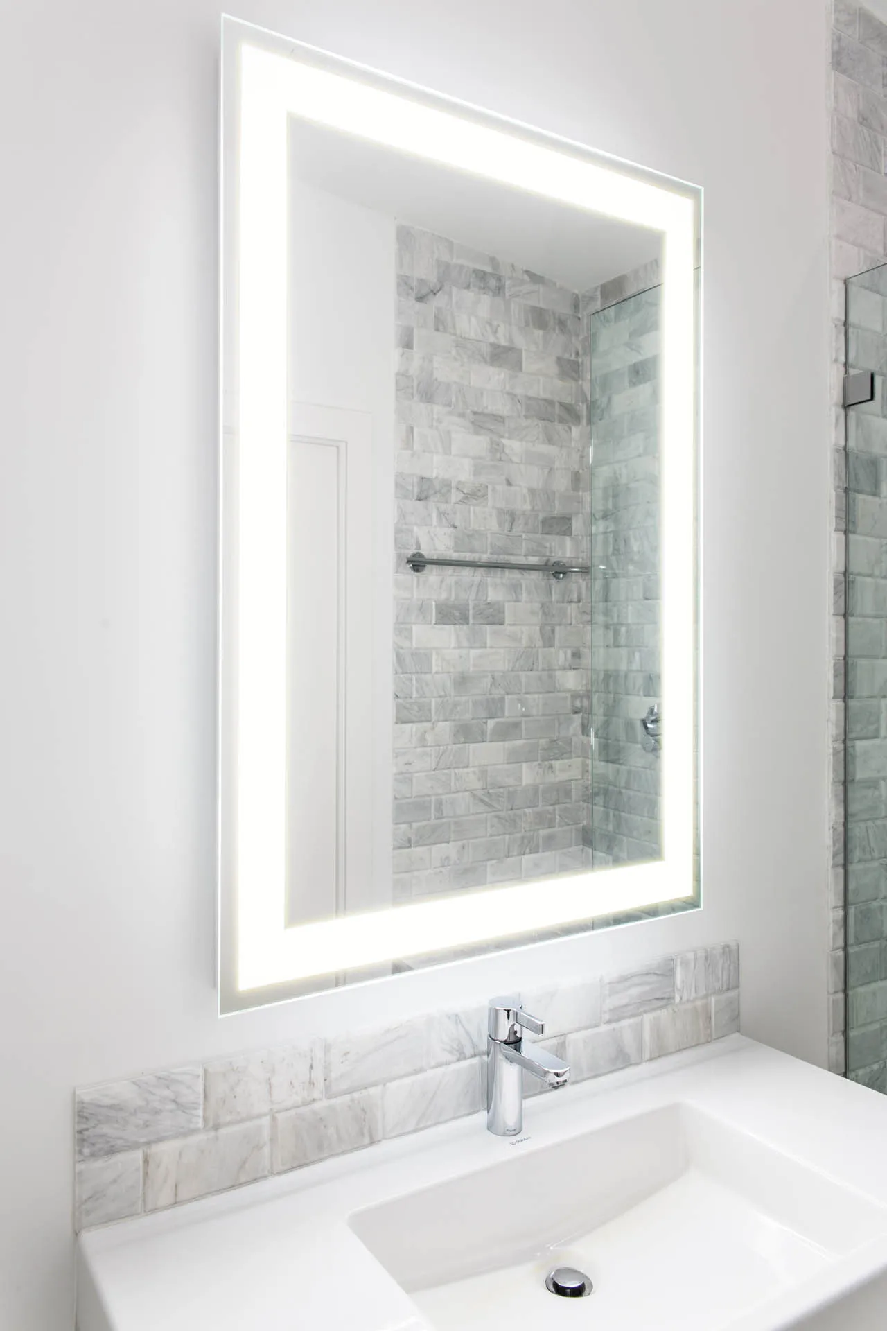 Bath Led Mirror Hotel Rectangular Bathroom Dimmer Wall Beauty Mirror Led