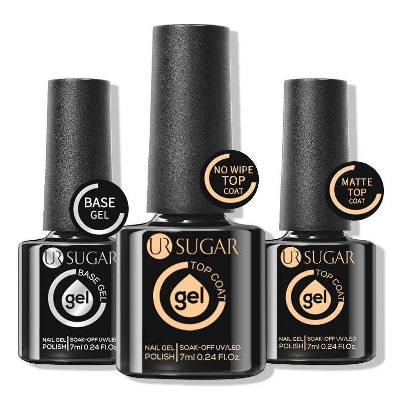 

UR SUGAR 7ml Function Gel Polish Collection No Wipe High Shine Base Coat and Top Coat Nail Polish Gel