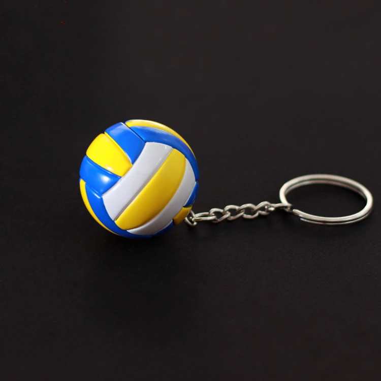 

3D Volleyball Key chain Sport Key Chain Car Bag football Key Ring Holder Volleyball Basketball keychain Gift Keyring For Player