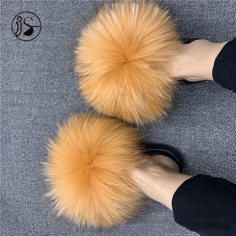 

2021 fashionable Luxury Soft Furry slippers Sandals Wholesale Ladies Slippers Colorful Fur Slides 2021, Picture