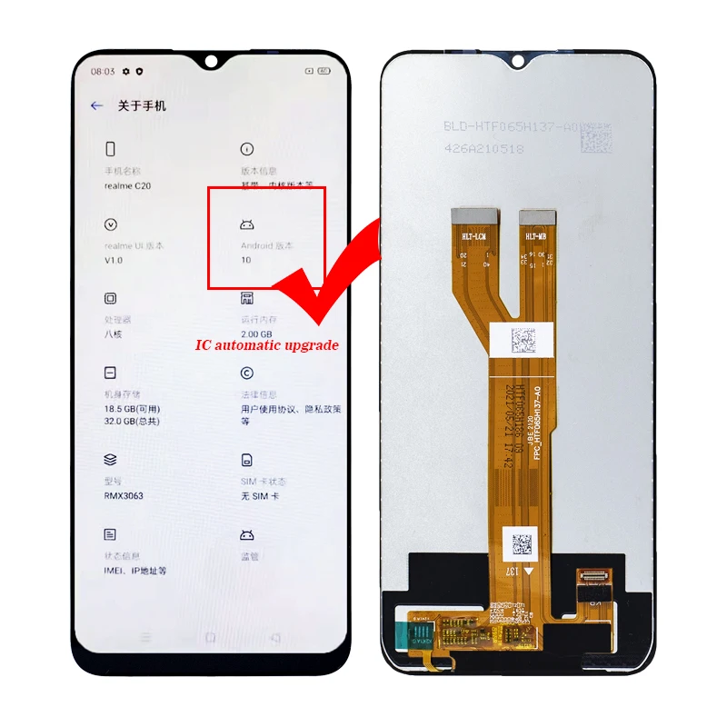 

New models mobile phone lcds for realme C20 C21 display lcd display for oppo screen