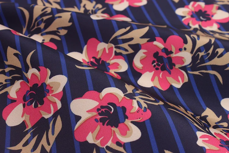 High Quality 300D FDY Oxford Big Flower Print Fabric For Apron