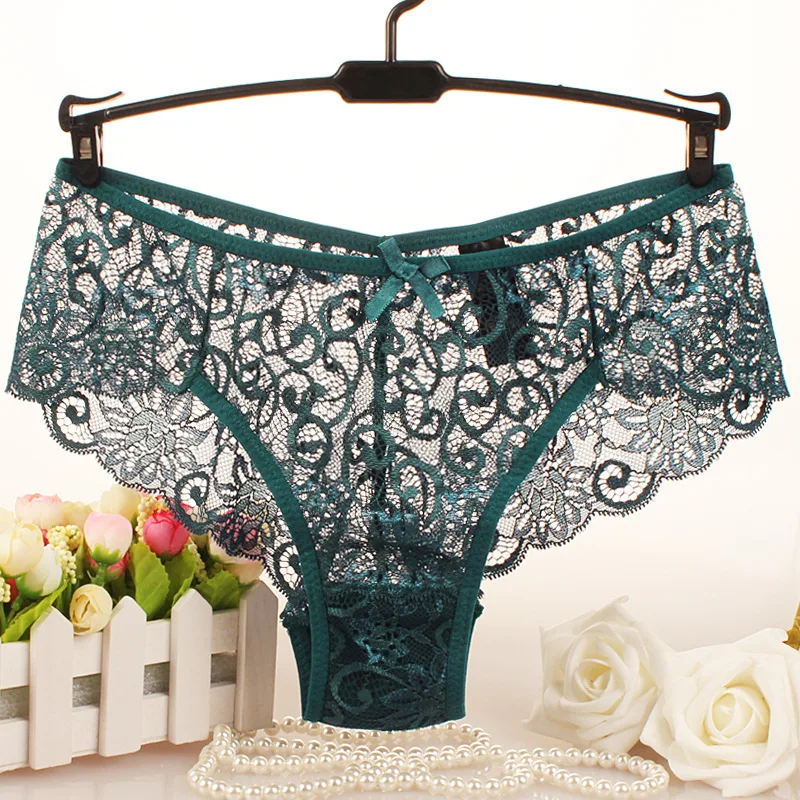 

Sexy Women's Panties Seamless Lingerie Transparent Lace Bikini Briefs Plus size Lady Girl Underwear Fabric Intimates Top, Customized