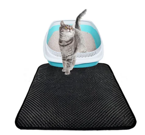 

Cat Litter Mat EVA Waterproof Cat Sand Mat Non-Slip Easy Clean Cat Sand Cushion Single Layer Double Layer, Multiple colour