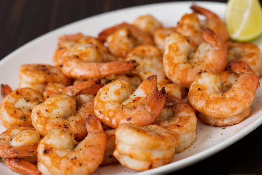 Couple enjoying grilled shrimp together