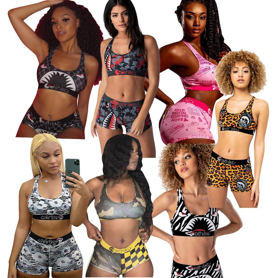 

Wholesale Women Sexy Two Piece vest Outfits Sports Sets Elastic Bodycon Shorts Sets Clothing Women two piece pants set, As picture or customized make