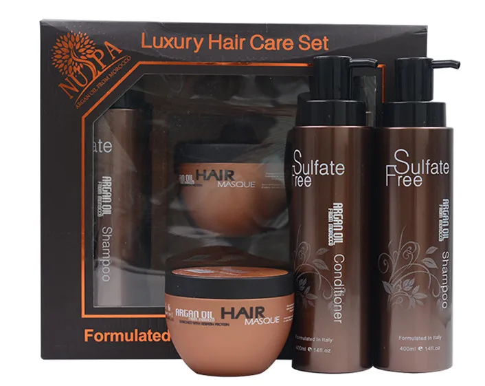 

Luxury Gift Set Private Label Hair Care Products Organic Argan Oil Shampoo And Conditioner