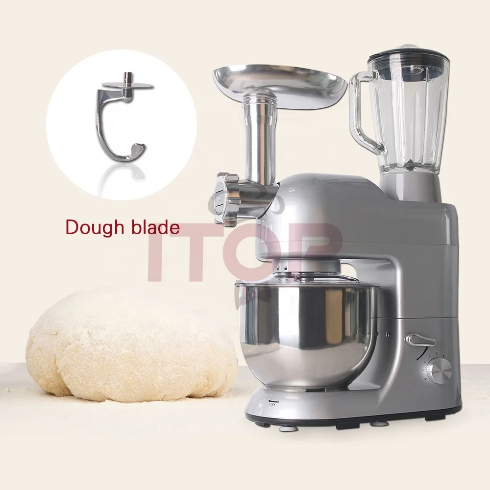 
Stand food mixer multifunctional dough kneader egg mixing mini stand mixer with noodle maker meat grinder and blender function  (62398596038)