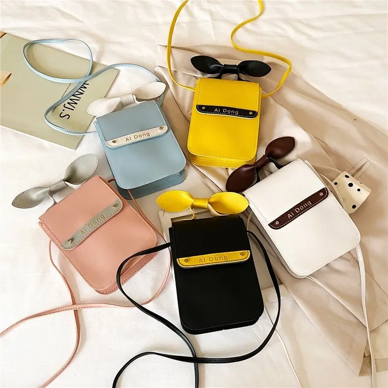 

Custom logo printed pu leather cell i phone case small cross body shoulder bag purse handbag for women
