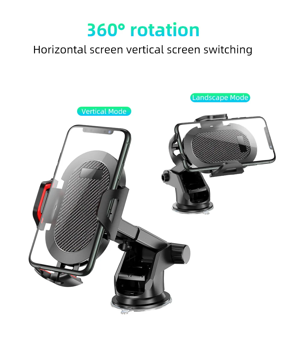 2020 One touch Suction Cup Car Phone Holder Dashboard Windshield  Mobile Phone Stand GPS Holder