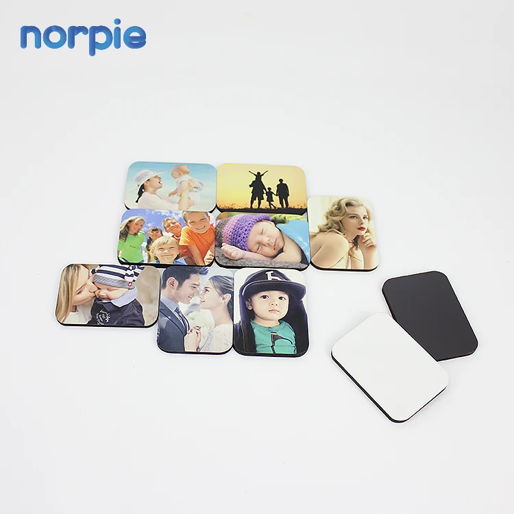 

Hot Personalized Souvenir Sublimation Wood Blank Fridge Magnets, White