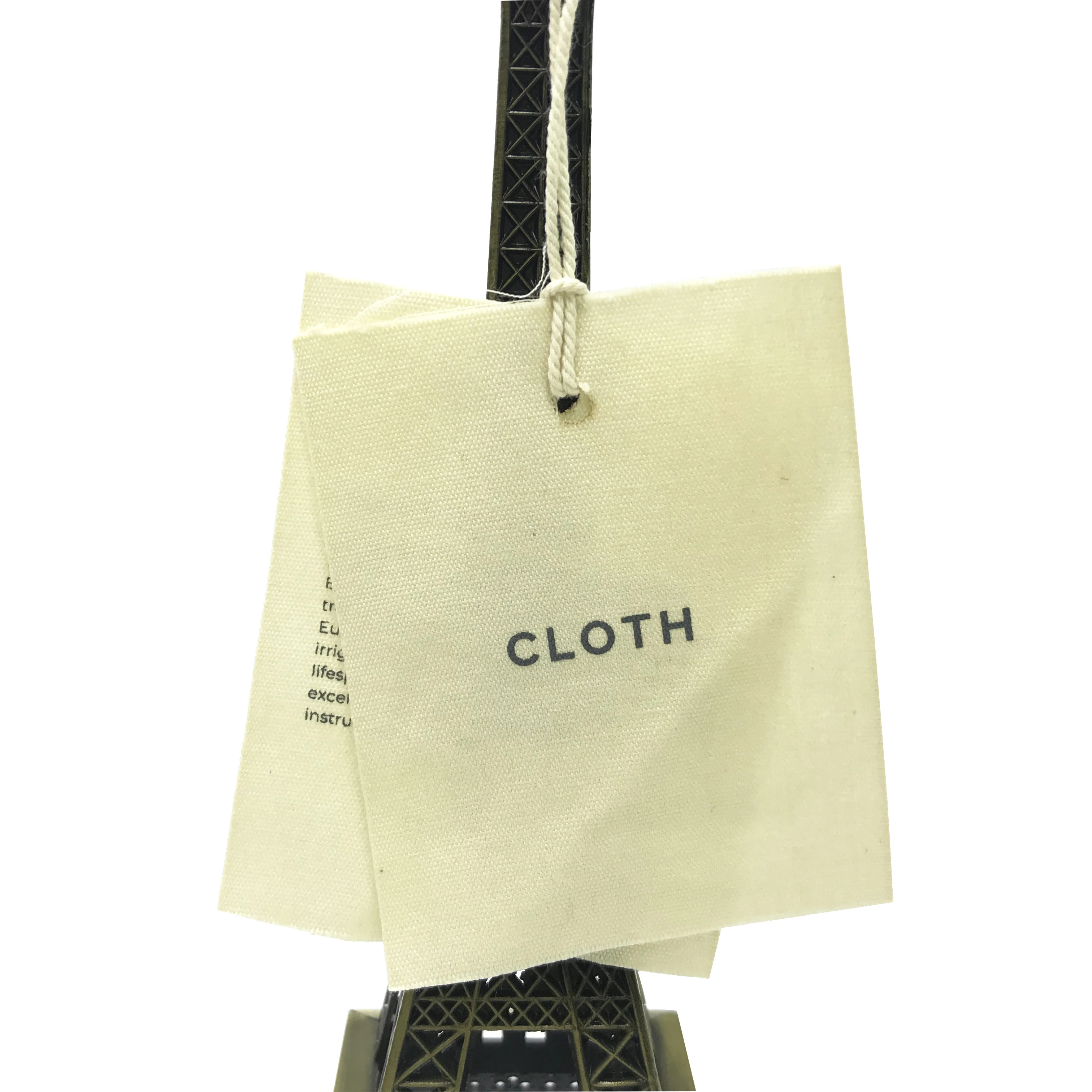 

custom logo natural cotton swings hang tag for swimwear