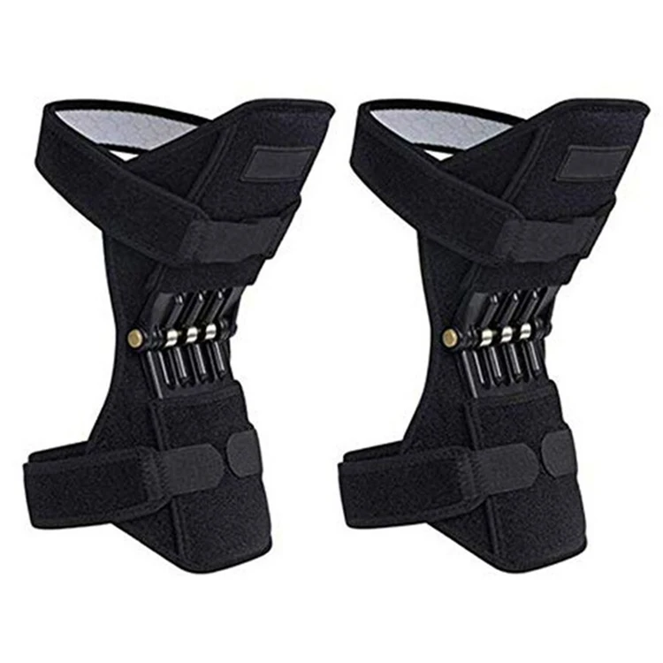 

Knee Brace Support Knee Pads Booster Power Knee Protector Breathable Non-slip Powerful Rebound Outdoor Sport Bone Joints Care, Black