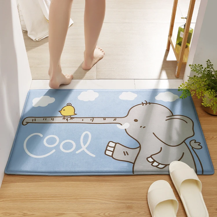 

Door Mat Home Welcome Rectangular Memory Foam Cotton Autumn Animal Sunlimation Door Mat