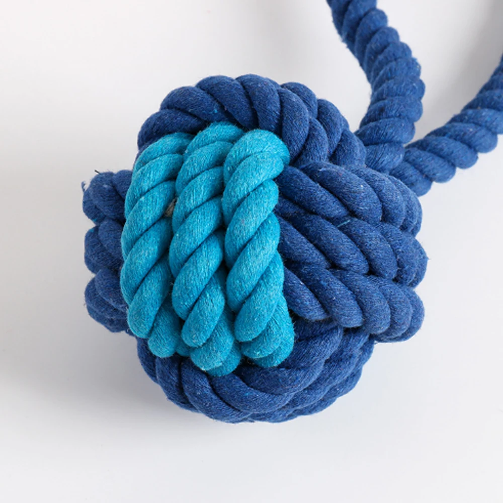 New Pet Toys Chew Durable Cotton Rope Toy Strong Cotton Molar Handing Ball Dog Rope Toys