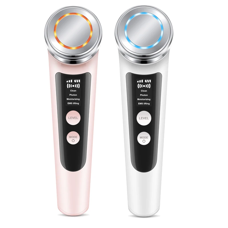 

trending products facial equipment led light therapy hot sale face massager Face Lift Machine, White,pink