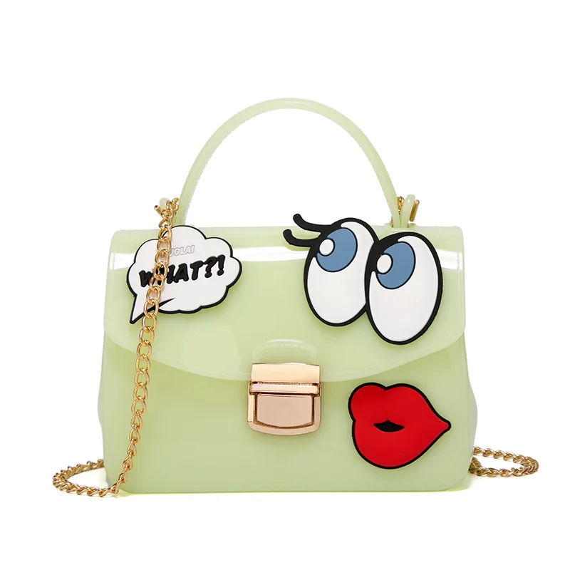 

Carton fashionable new design candy color jelly bag women
