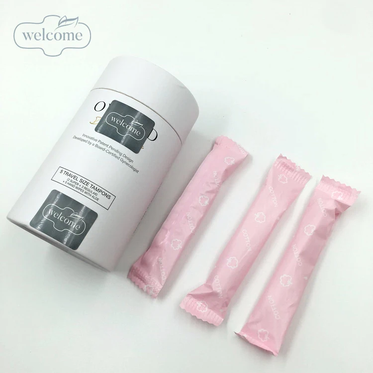 

Private label organic tampons with attractive paper tubes packages regular super absorbency