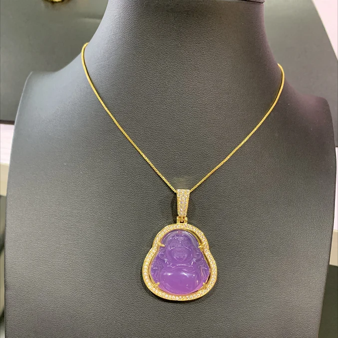 purple buddha pendant