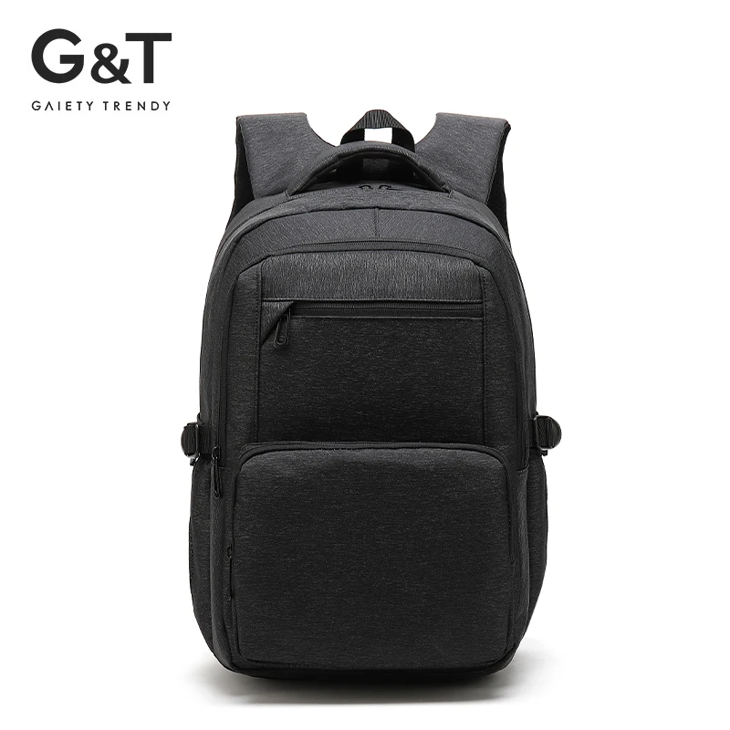 

G&T Oxford 15.6'' Computer Interlayer Anti theft Zipper Soft Handle black Business Laptop Backpack
