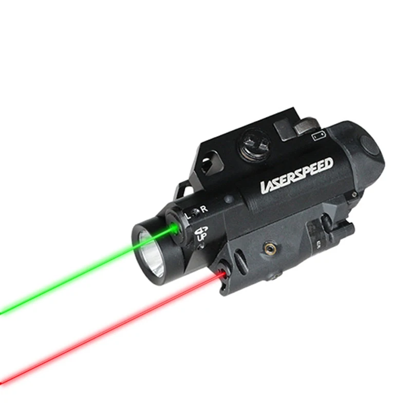 

Tactical Green and Red laser scope with LED gunl light cobmo for guns and weapons army military equipment Dual laser sight