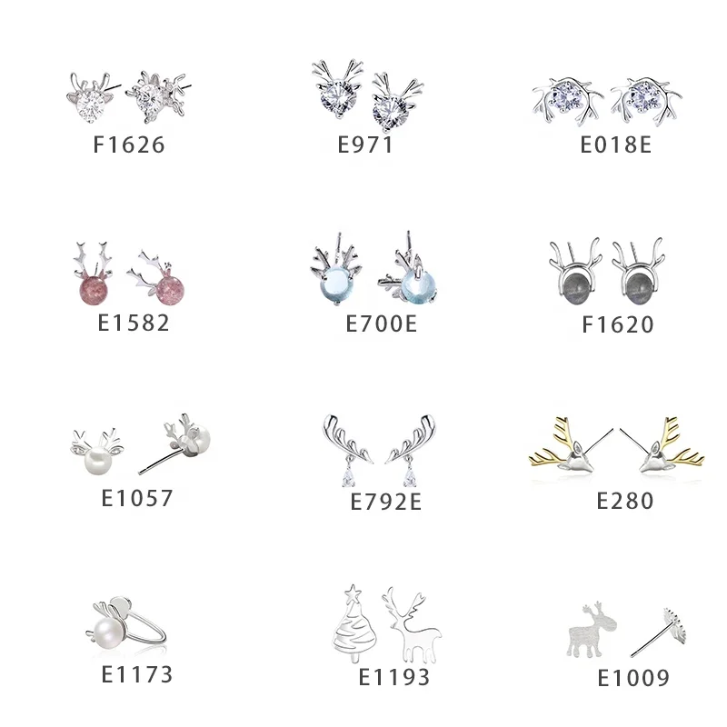 

Christmas Tree S925 silver earring stud New Arrival E1193