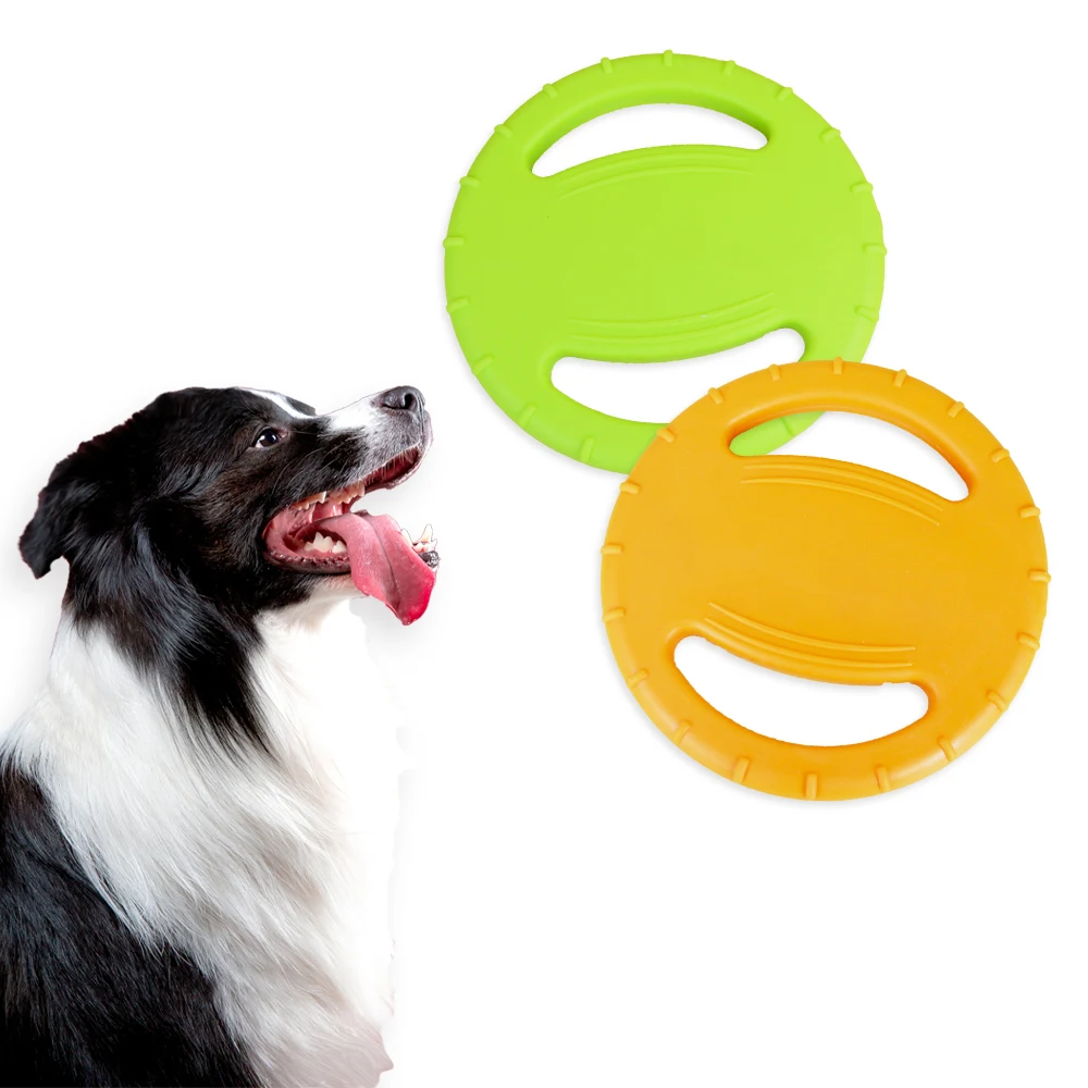 

Wholesale Hot sale TPR rubber Outdoor indestructible Dog Training Flying Disc interactive pet dog toys