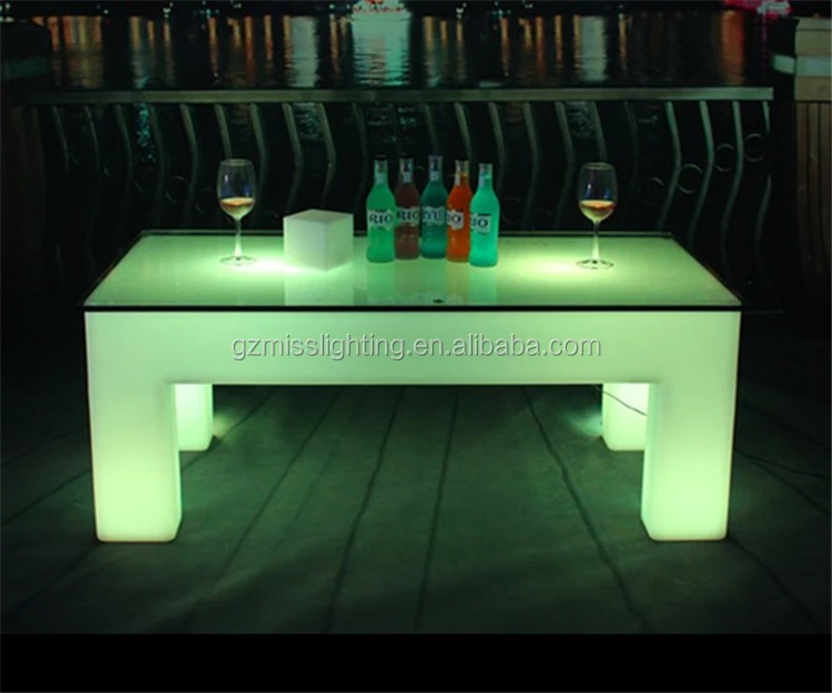 Outdoor Garden Event Led Bar Tables Interactive Led Light Bar Coffee