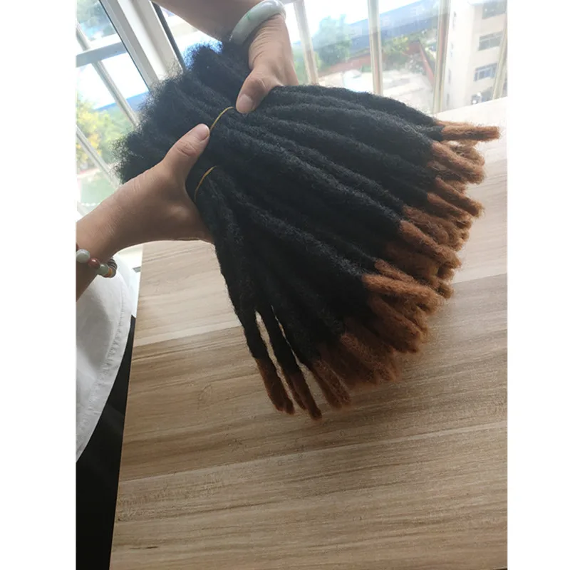 

Custom Ombre Color Dreadlocks Hair Extension 6-20inches Synthetic Hand Made Crochet Braids Locs for Men & Women