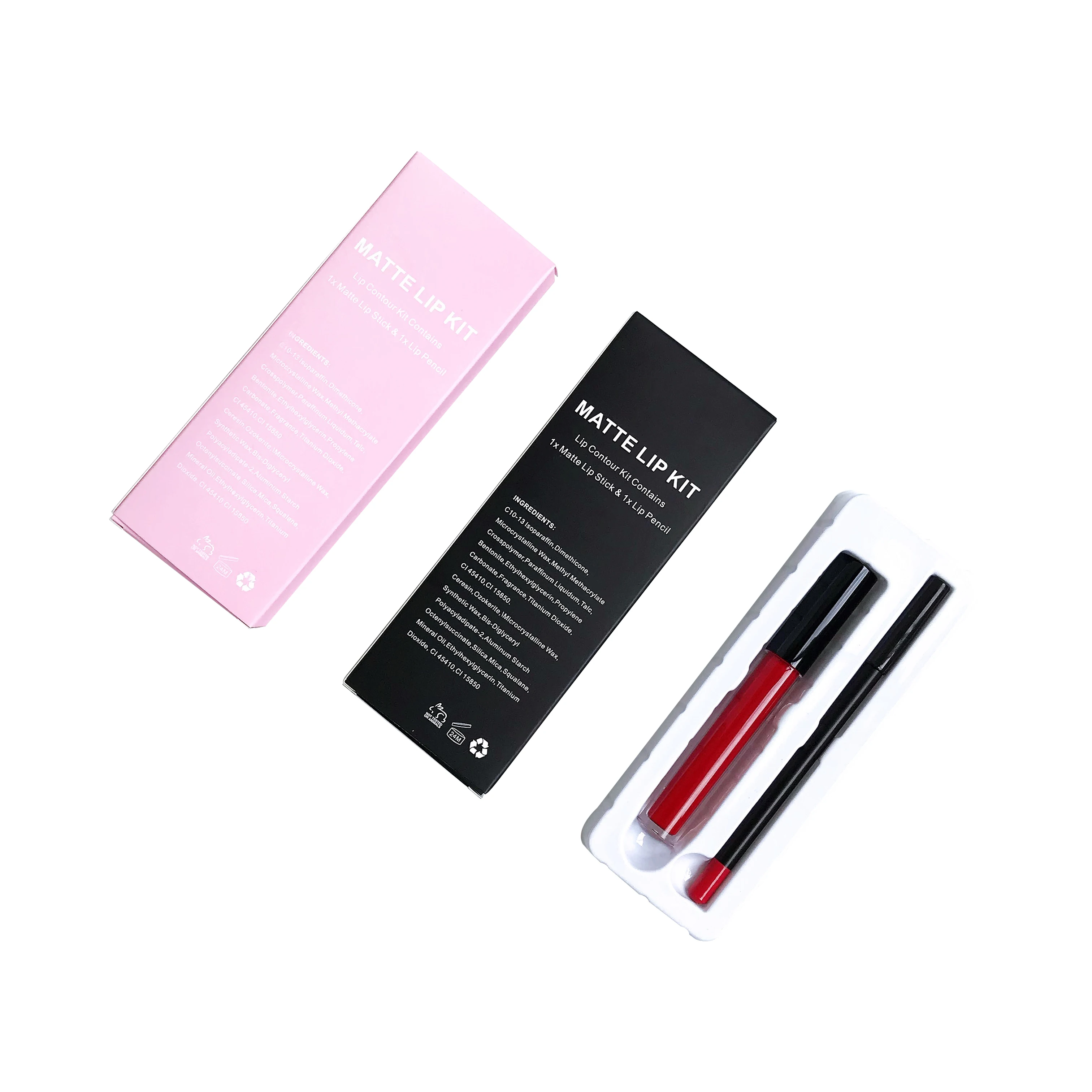 

Lip Gloss And Lip Liner Set Box Lip Liners Custom Wholesale Lipgloss
