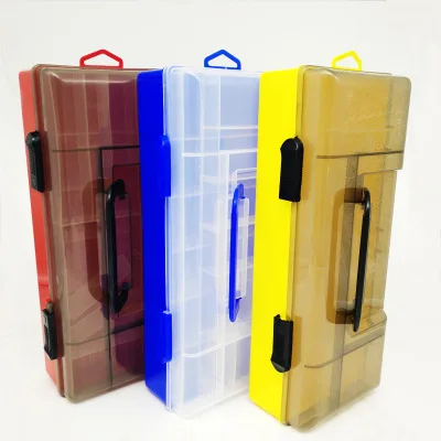 

So-Easy Sea Fishing Tool Multifunctional Sea Fishing Set Double-layer Luya Portable Box 32cm Accessory Box Fishing Tackle, Colorful