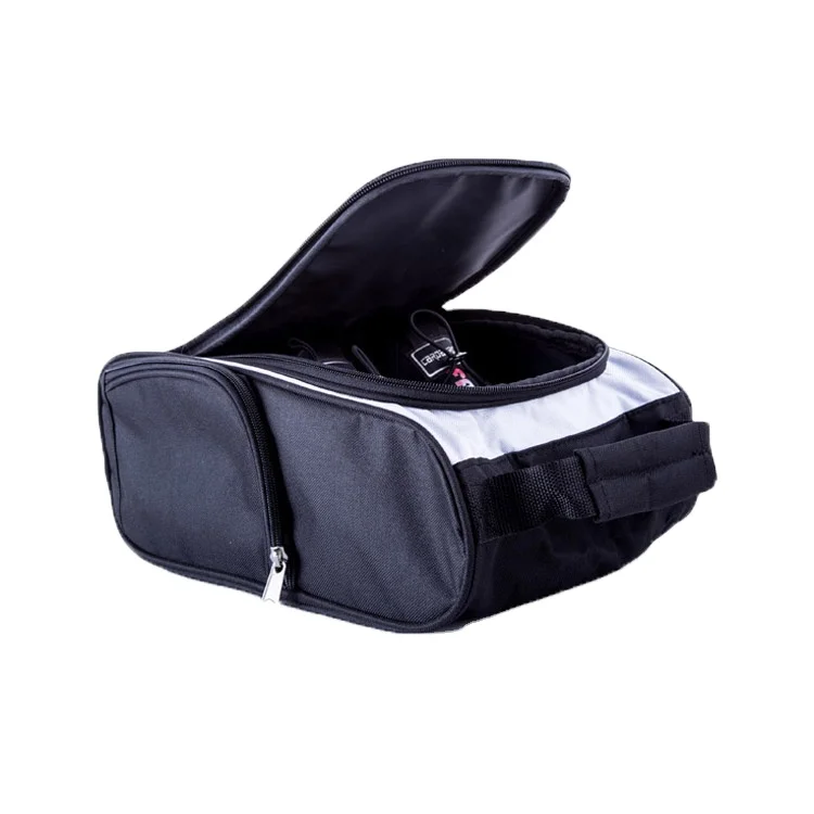 

High Quality Multiple Colour Lightweight Nylon Material Golf Shoe Bag/Runnin shoe bag with zipper, Black