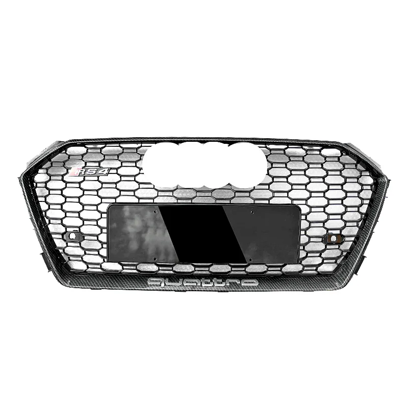 

RS4 Carbon fiber pattern grill For Audi A4 B9 S4 front bumper grille high quality grill 2017-2019