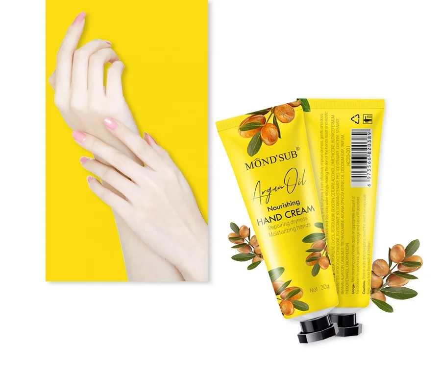 

MOND'SUB 30g Argan Oil Natural Moisturizing Hand Whitening Cream Lotion Hand Cream