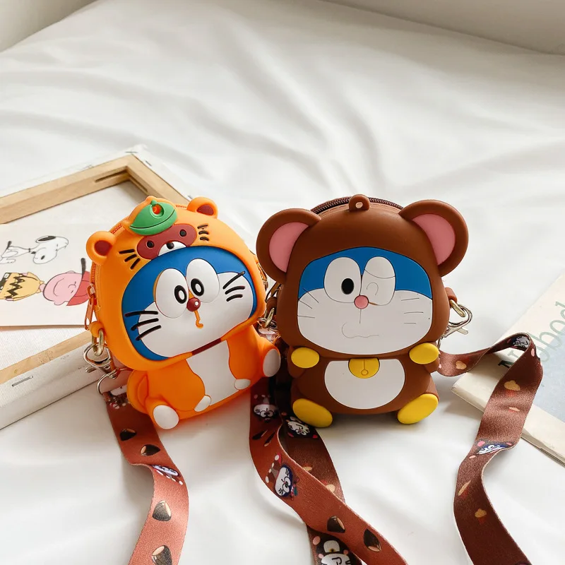 

Soft Silicone 3D Cute Cartoon Raccoon Shoulder Storage Bag Kids Portable Purses Handbags