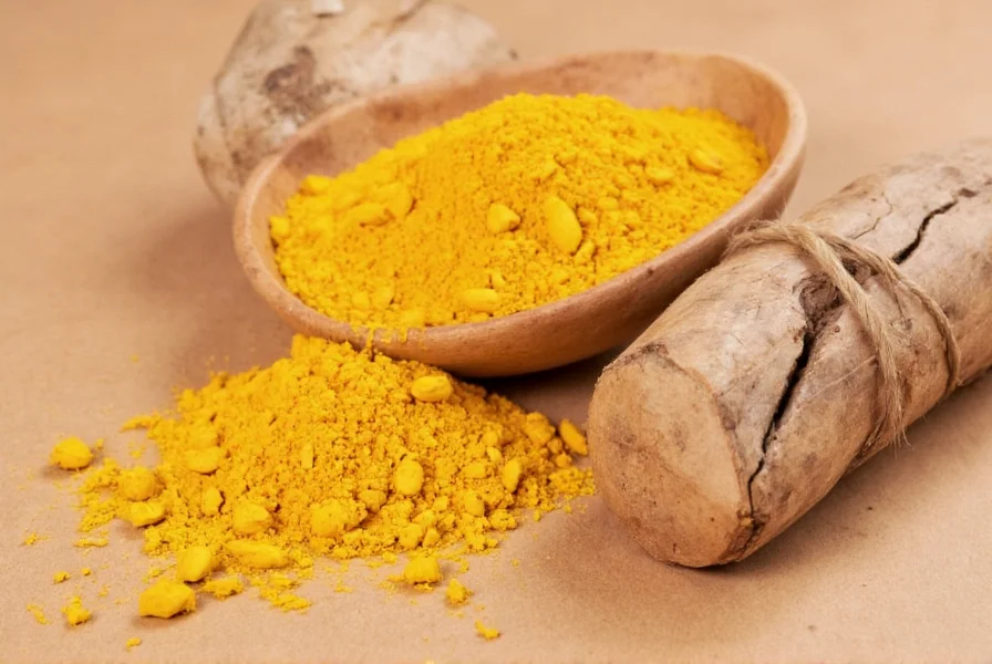 Turmeric root and powder showing natural anti-inflammatory properties for arthritis