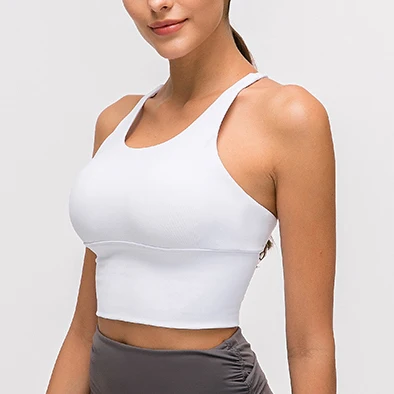 

Women Yoga Wear Skinny Compression Active White Sports Bra Top Manufacture China, Multiple color available