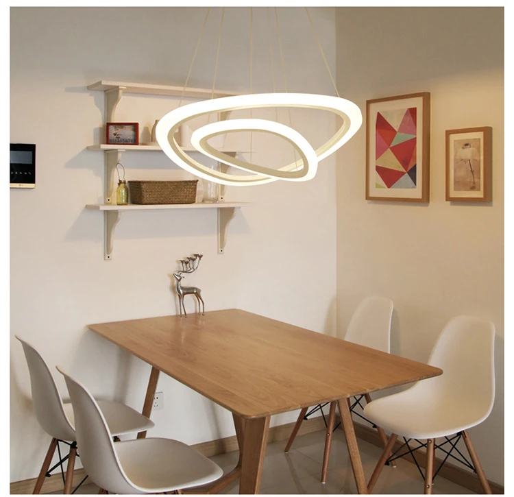 Triangle ring modern light pendant lighting fixtures chandeliers classic led chandelier