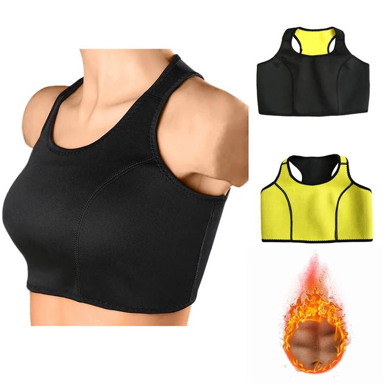 

Neoprene women's tights half waistcoat sports body shaping chest supporting court corset Yoga sweat bodybuilding waistcoat, Black