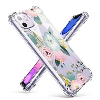

Custom design flower color print clear transparent soft tpu mobile phone case for iphone 11/11 pro case custom printing