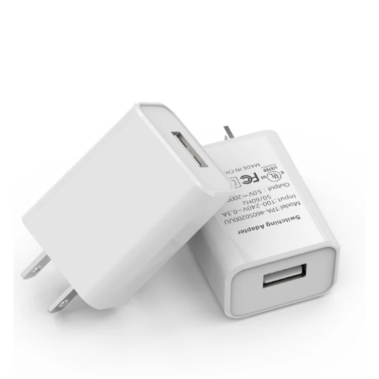 

2017 best selling product white 2 flat pin US standard USB mobile phone usb charger