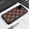 Factory wholesale 2019 New design fashion lv Grid Pattern PU leather case for iPhone 11 luxury case for Apple iPhone 11 pro max