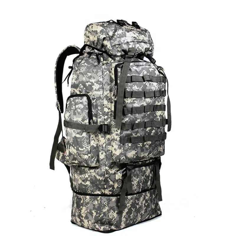 

BC-009 Outdoor camouflage duffle backpack camping hiking rucksack 100L mochila tactical backpack