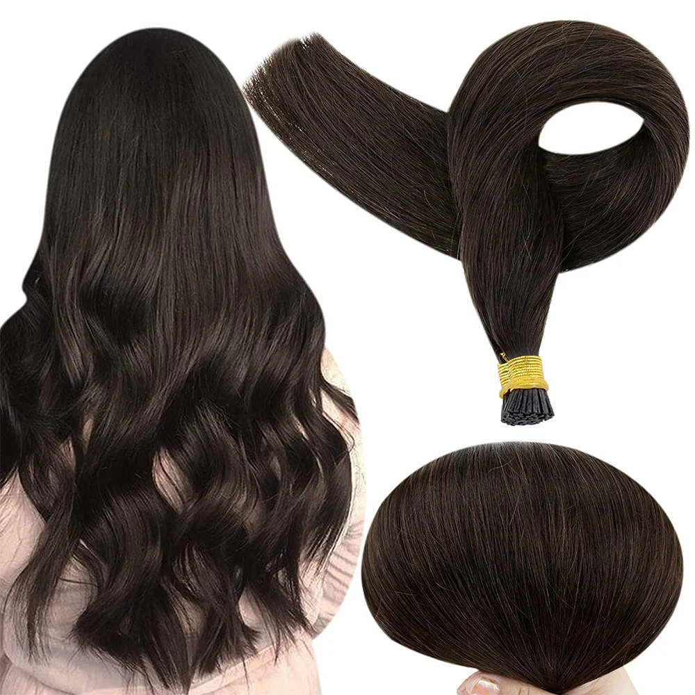 

Tip Hair Extensions Stick Shaped Tip 16 Inch Remy Human Hair I tip Extensions