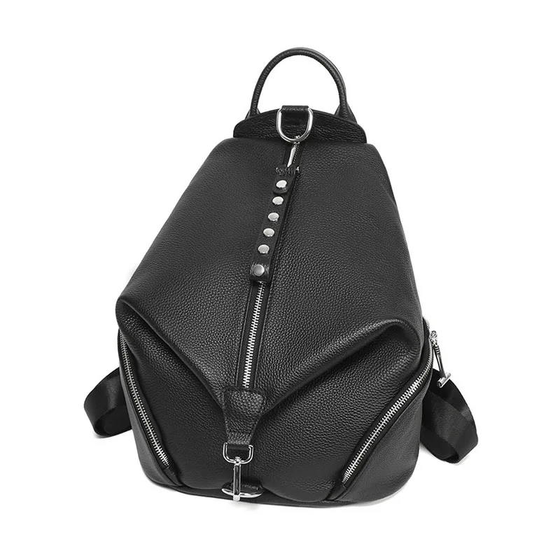 

Antitheft Black Rucksack Bag Back Pack Purse Ladies bookbags Genuine Leather Backpack