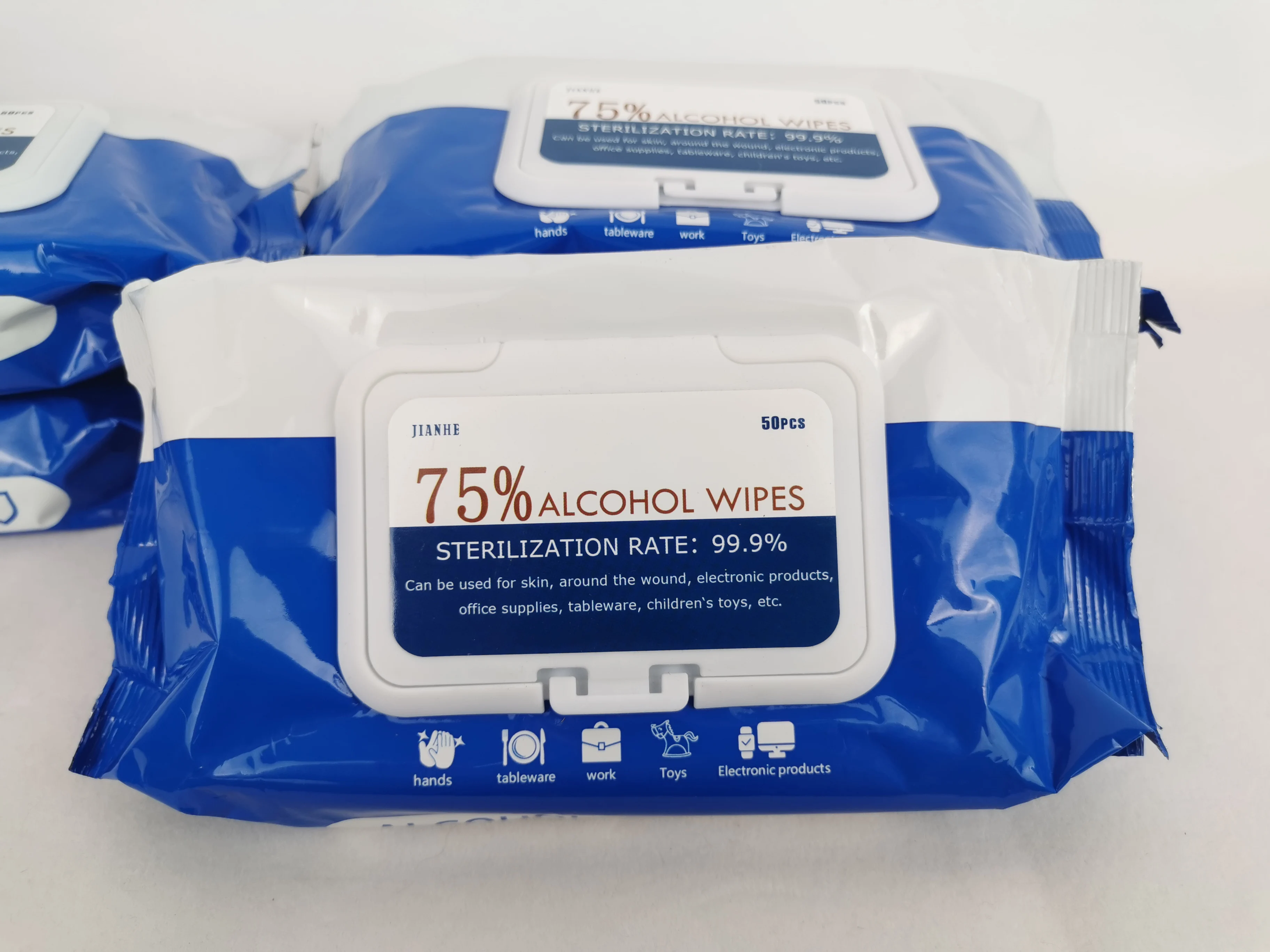 
Portable non-woven wet tissue with alcohol, high quality, affordable , 50PCS , ready to ship 