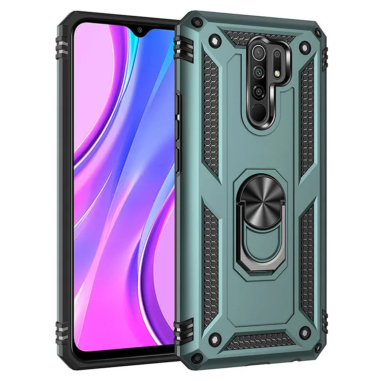

2 In 1 Rugged Hybrid Kickstand Shockproof Mobile Phone Case For Xiaomi Redmi 9 Cover,Back Cover for Redmi 9 9A