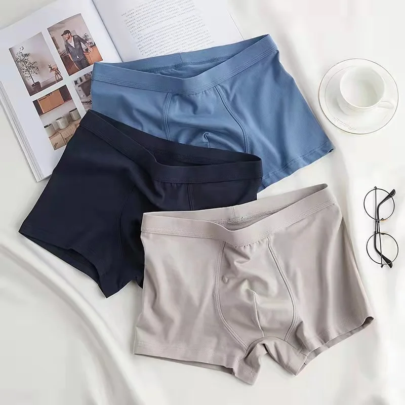 

Wholesale men's shorts cotton breathable teen boxer loose XL boxer briefs men's Panties