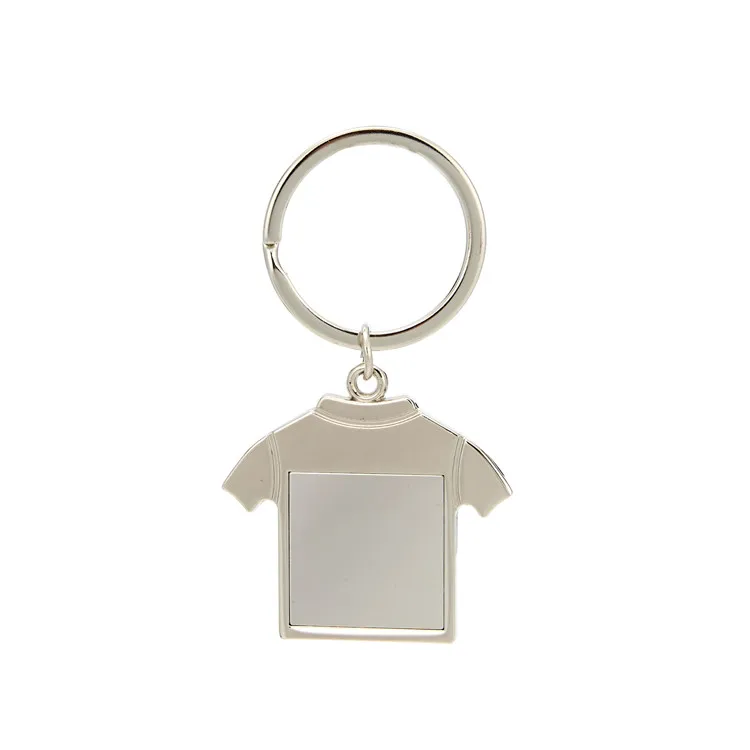 

Wholesale Custom Logo Printed Promotion Fun Zinc Alloy T-Shirt Frame Metal Key Chain, Picture